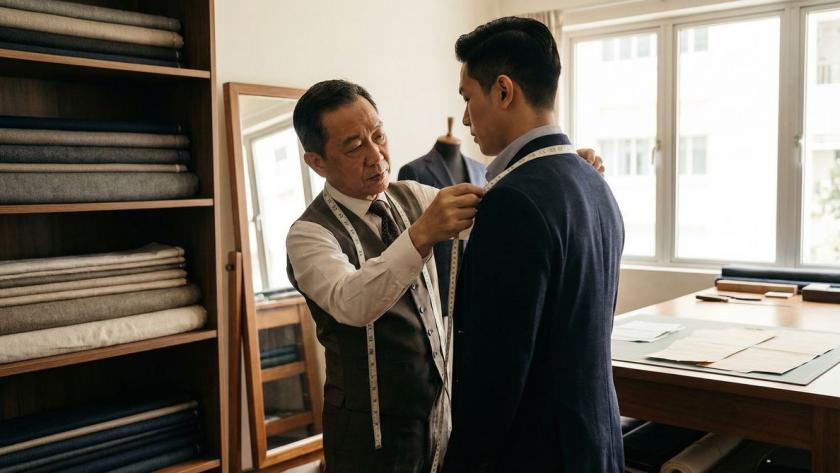 Individual tailoring Singapore - personal suit fitting