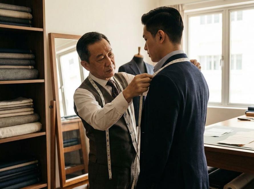 Individual tailoring Singapore - personal suit fitting