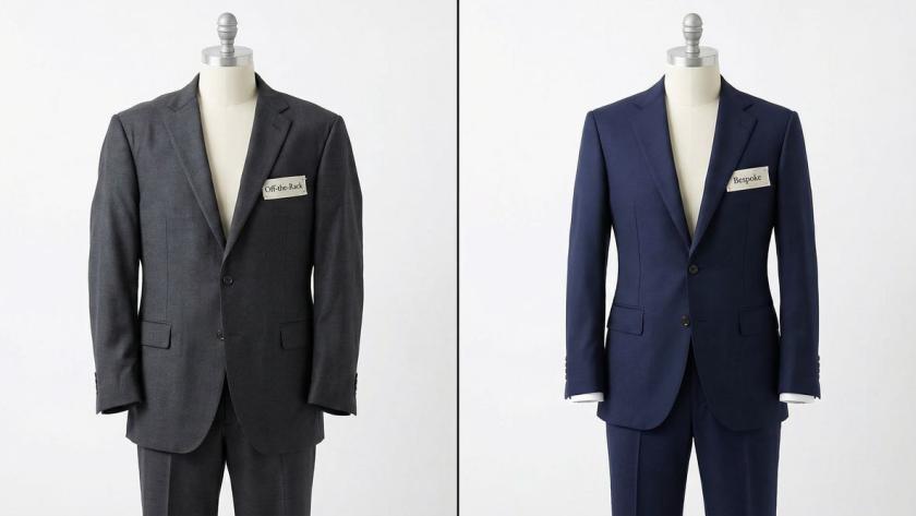 Custom bespoke suit vs off-the-rack comparison