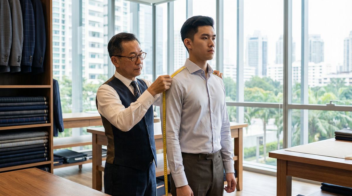 First suit fitting at We Are Suitable Singapore