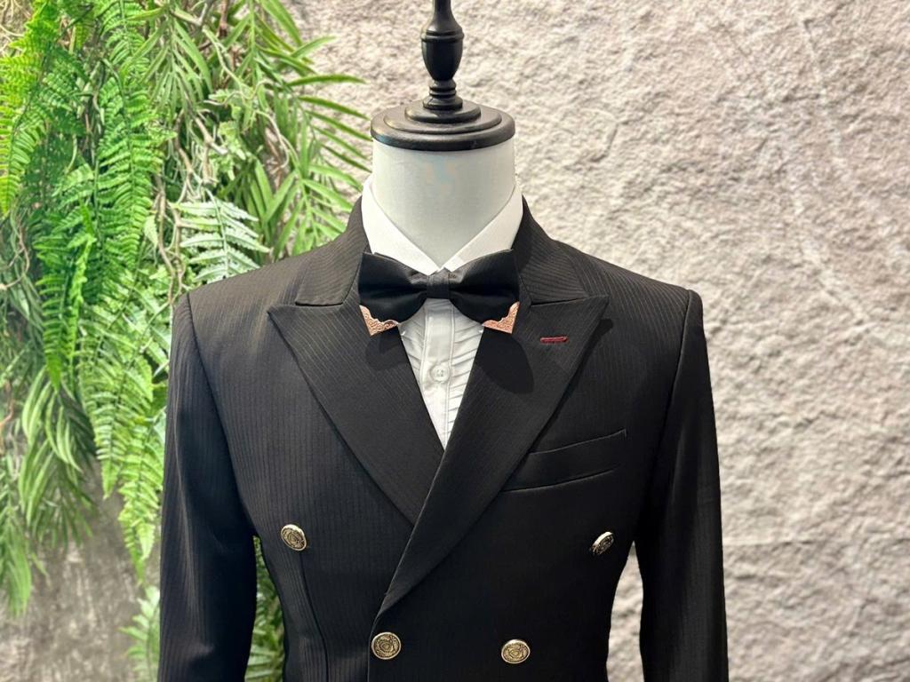 Tuxedo tailoring detail at We Are Suitable Singapore