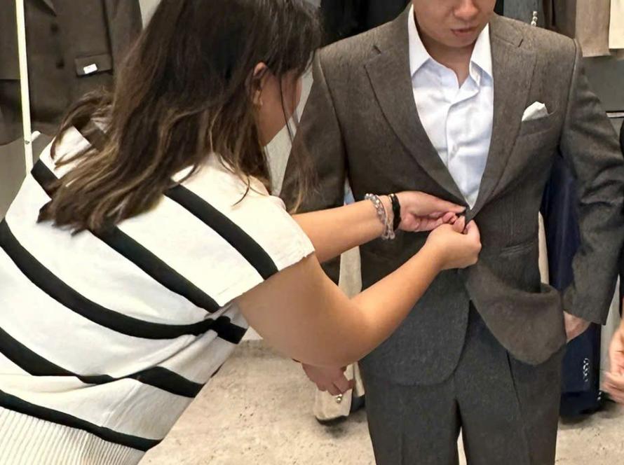 Bespoke suit fitting process at We Are Suitable Singapore